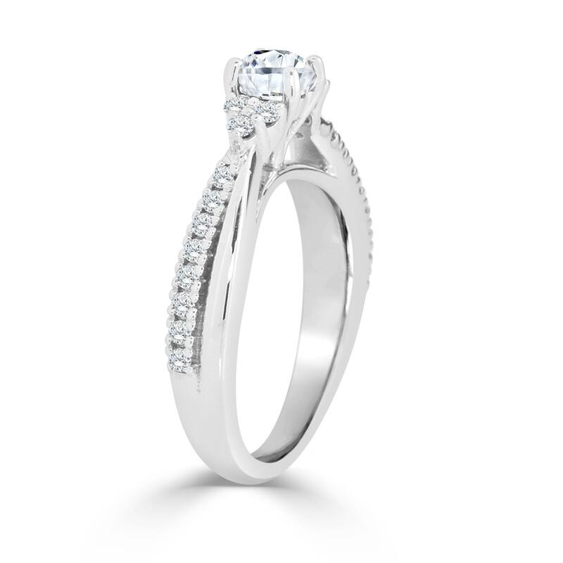 Auriya Round 3/4ctw Diamond Engagement Ring 14k Gold