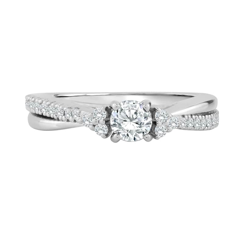 Auriya Round 3/4ctw Diamond Engagement Ring 14k Gold