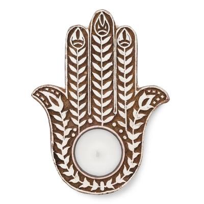 Handmade Aashiyana Tea Light Holder - Hamsa (India)