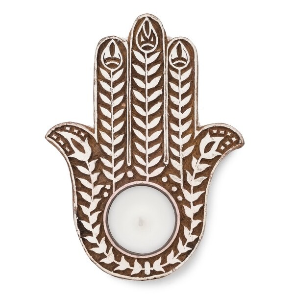 Handmade Aashiyana Tea Light Holder - Hamsa (India)