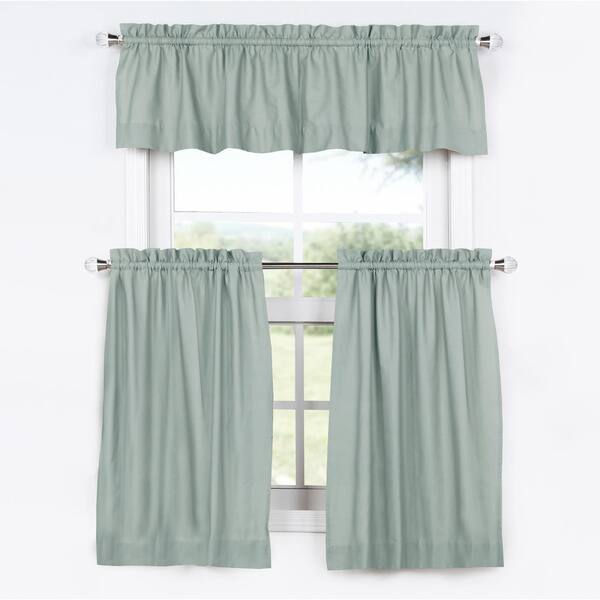 Shop Exclusive Fabrics Solid Cotton Kitchen Tier Curtain Valance