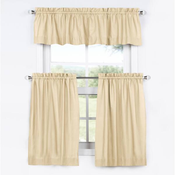 Shop Exclusive Fabrics Solid Cotton Kitchen Tier Curtain Valance