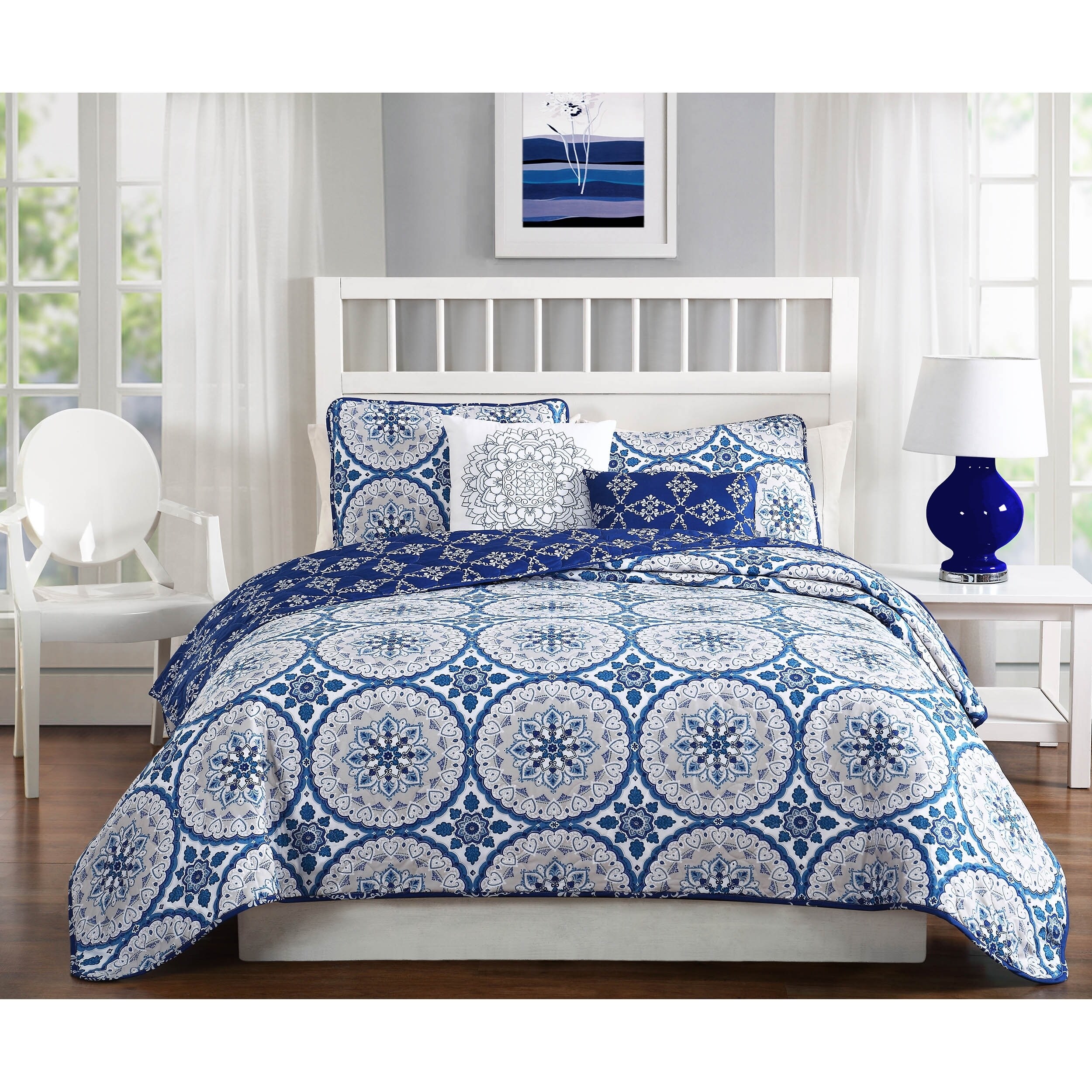 Quaint Home Darma 5-Piece Reversible Queen Quilt Set Quaint Home Darma 5-Piece Reversible Queen Quilt Set