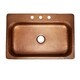 preview thumbnail 2 of 1, Sinkology 33" Angelico Drop-In Copper Sink