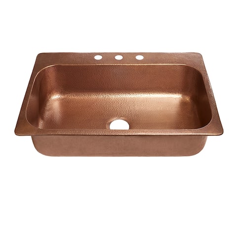 Sinkology 33" Angelico Drop-In Copper Sink