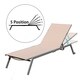 Corvus Torino Adjustable Sling Fabric Patio Chaise Lounge - Thumbnail 5