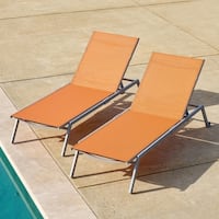 Corvus Torino Adjustable Sling Fabric Patio Chaise Lounge