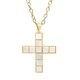 preview thumbnail 1 of 2, Piatella Ladies Gold Tone Mother of Pearl Cross Necklace