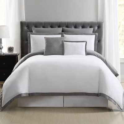Truly Soft Everyday Hotel Border 7-piece Duvet Cover Set
