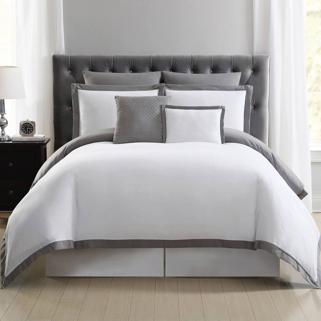 Truly Soft Everyday Hotel Border 7-piece Duvet Cover Set