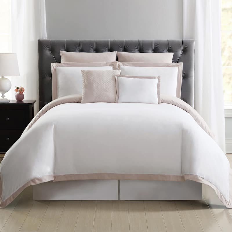 Truly Soft Everyday Hotel Border 7-piece Duvet Cover Set