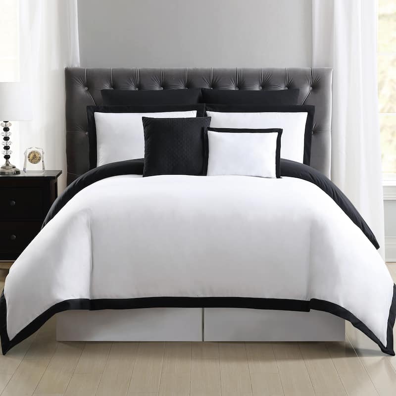 Truly Soft Everyday Hotel Border 7-piece Duvet Cover Set