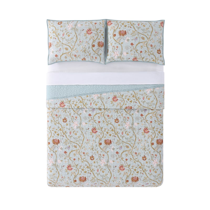 Style 212 Bedford Floral 3-piece Quilt Set