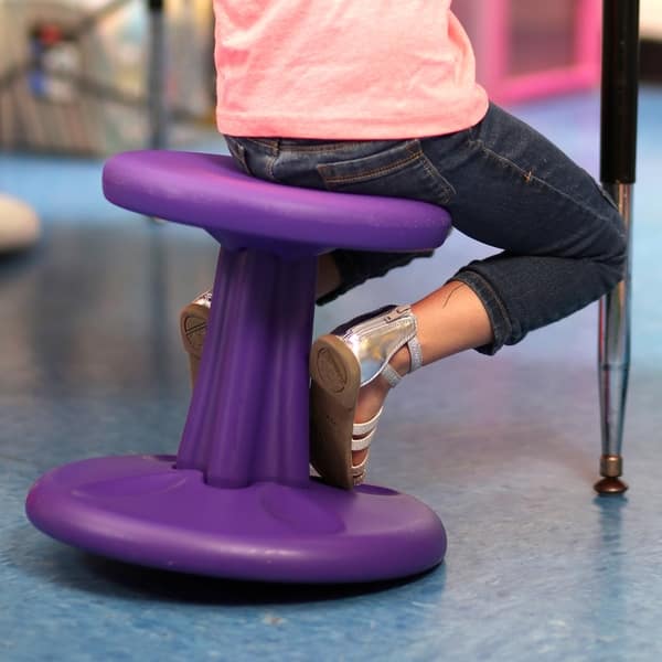 KOMFIFY Kids Wobble Chair 14” Blue 4-12 ADHD active stool