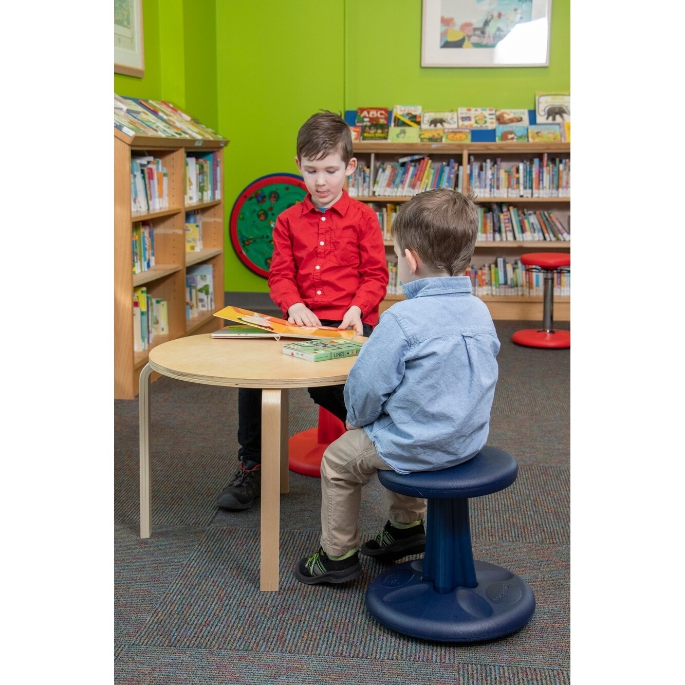 KOMFIFY Kids Wobble Chair 14” Blue 4-12 ADHD active stool