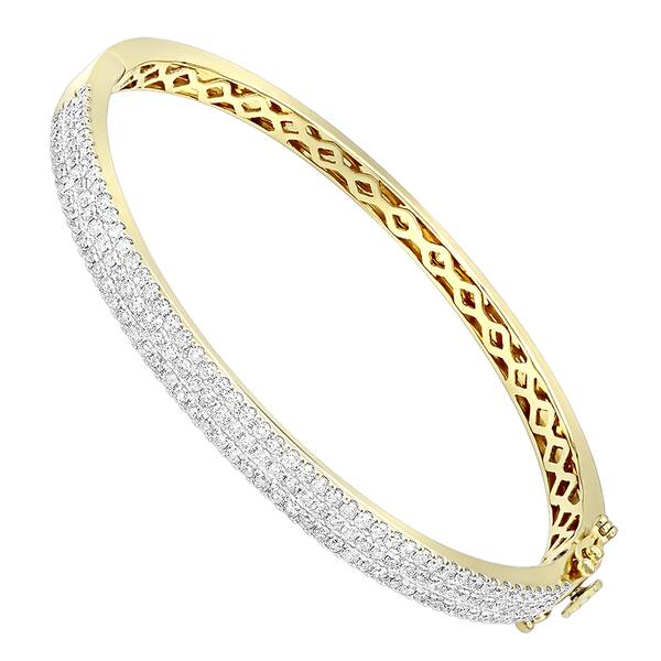 slide 1 of 6, Luxurman 14K Gold Designer 2 Carat Diamond Bangle Bracelet for Women