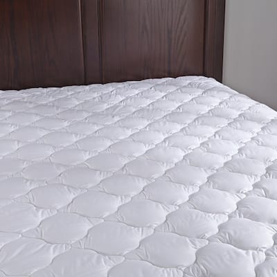 St. James Home Four-leaf Clover Quilted Mattress Pad - White