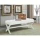 preview thumbnail 1 of 15, Chic Home Dianna Updated Neo Traditional Polished Nailhead Tufted Linen X Bench