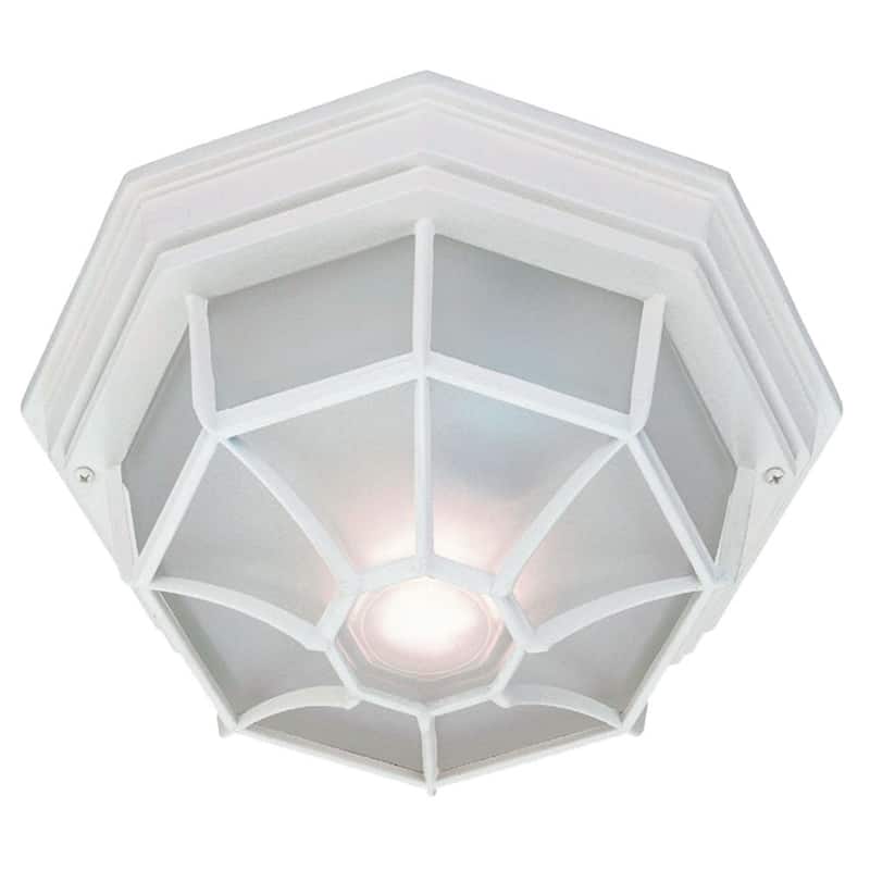 Acclaim 2-Light Outdoor Textured White Ceiling Light