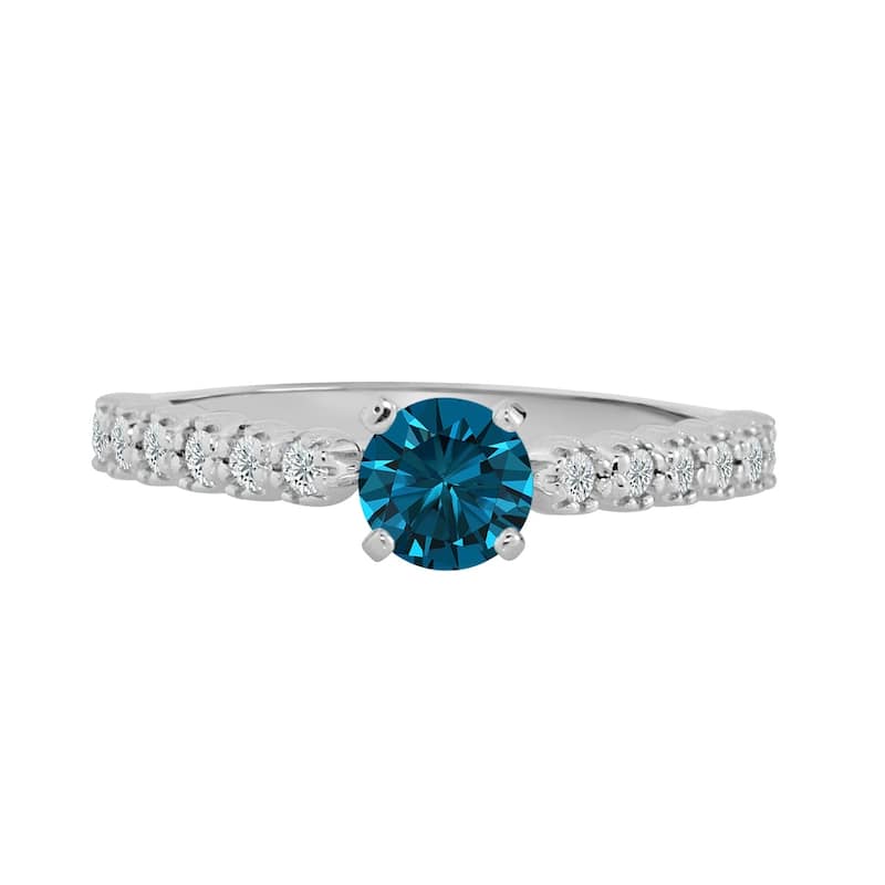 Auriya 3/5ctw Blue Diamond Engagement Ring 14K Gold