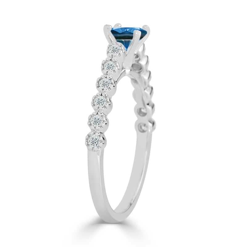 Auriya 3/5ctw Blue Diamond Engagement Ring 14K Gold
