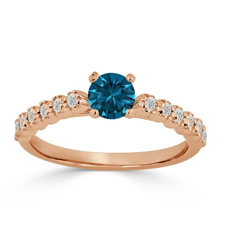 Auriya 3/5ctw Blue Diamond Engagement Ring 14K Gold