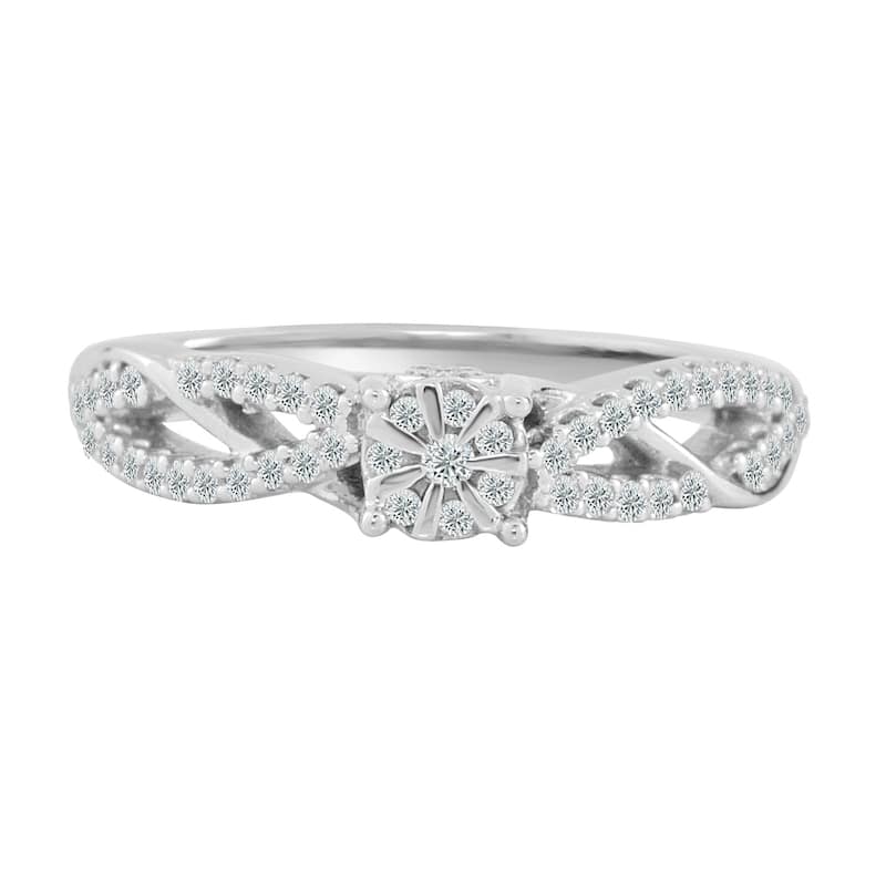 Auriya 1/2ctw Round Swirl Diamond Engagement Ring 14k Gold