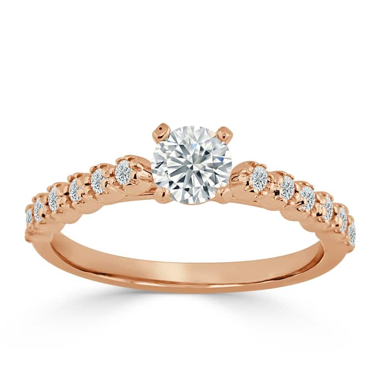 Auriya 1/2ctw Round Diamond Engagement Ring 14K Gold