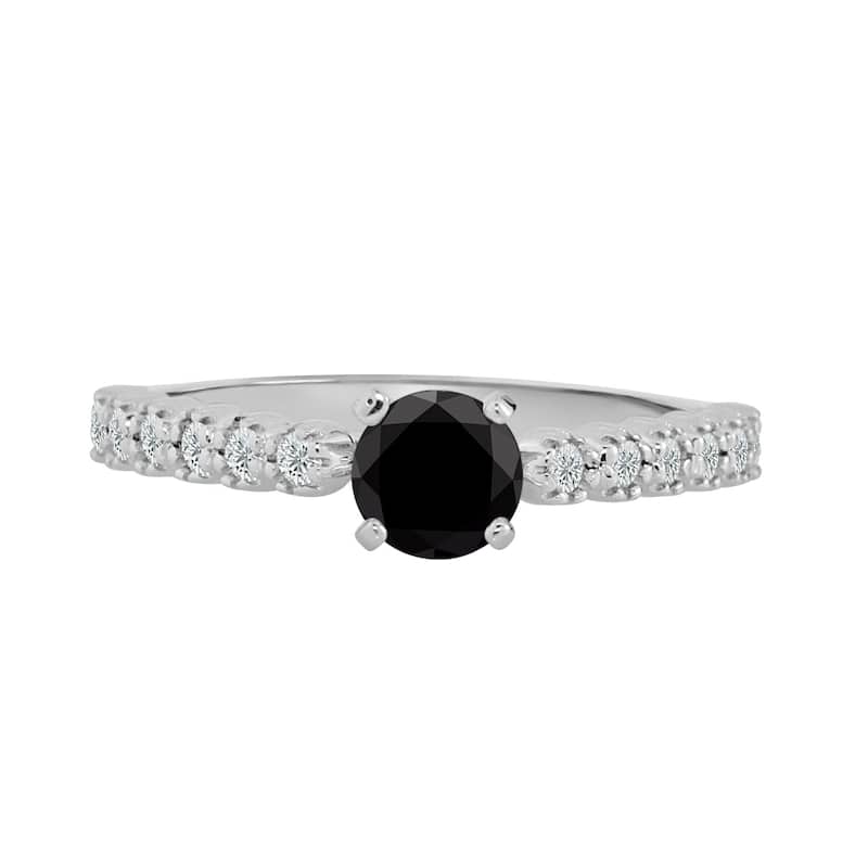 Auriya 3/5ctw Black Diamond Engagement Ring 14K Gold
