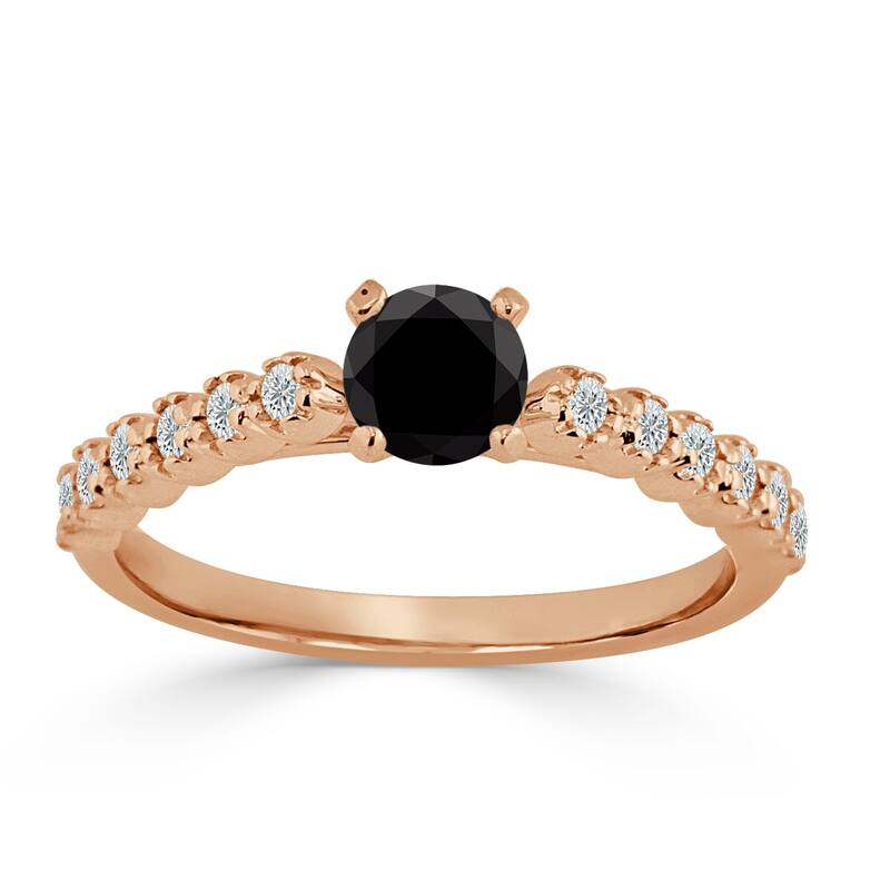 Auriya 3/5ctw Black Diamond Engagement Ring 14K Gold