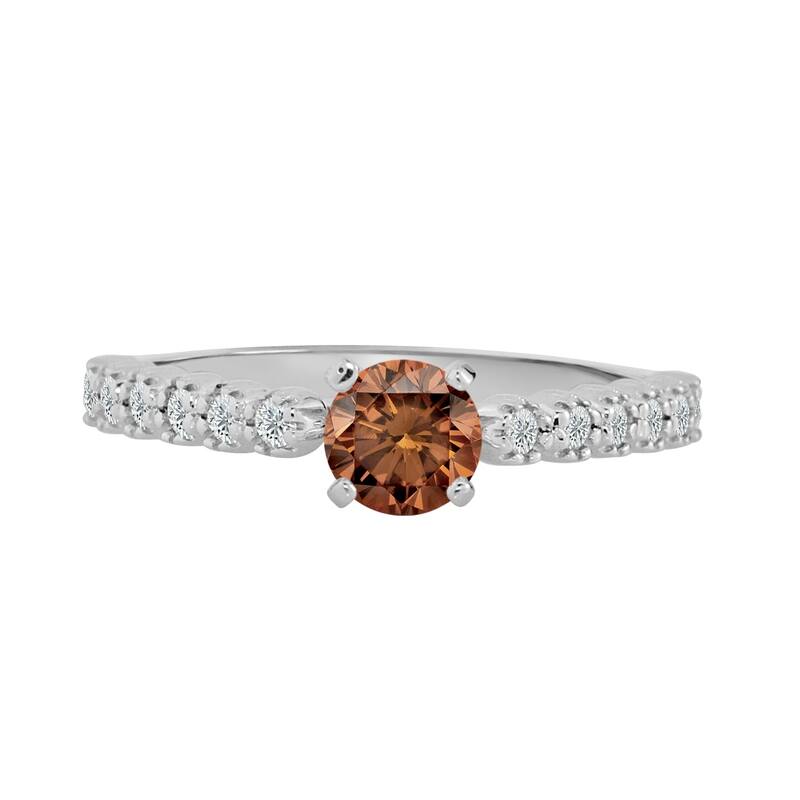 Auriya 3/5ctw Brown Diamond Engagement Ring 14K Gold