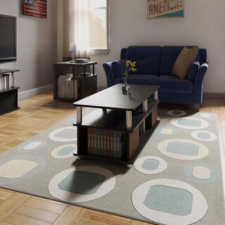 Porch & Den Allores Dark Grey Geometric Area Rug - 5'3" x 7'5"