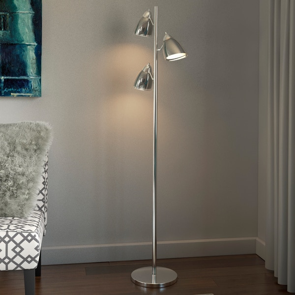 Porch & Den Holden 3-light Floor Lamp in Smoke