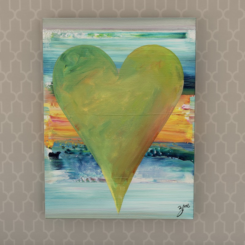 Porch & Den Zane Heartwork Ernie Canvas Art - 12" W x 16" H