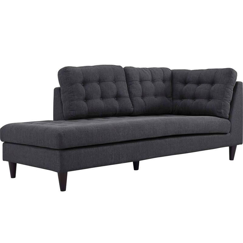 Carson Carrington Humlebaek Empress Upholstered Fabric Chaise - Grey
