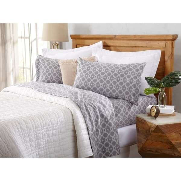 Queen Bed Sheets Set Comfort 4 Piece Fleece Soft Polar Sheet Warm