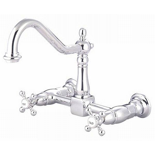 Wallmount Brass Chrome Kitchen Faucet