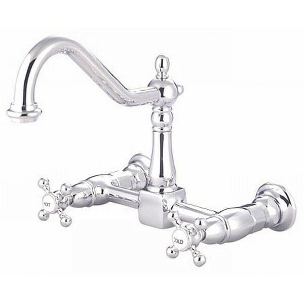 Wallmount Brass Chrome Kitchen Faucet