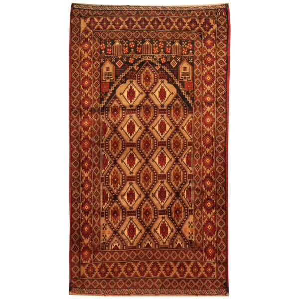 Handmade Balouchi Wool Rug (Afghanistan) - 2'8 x 5'