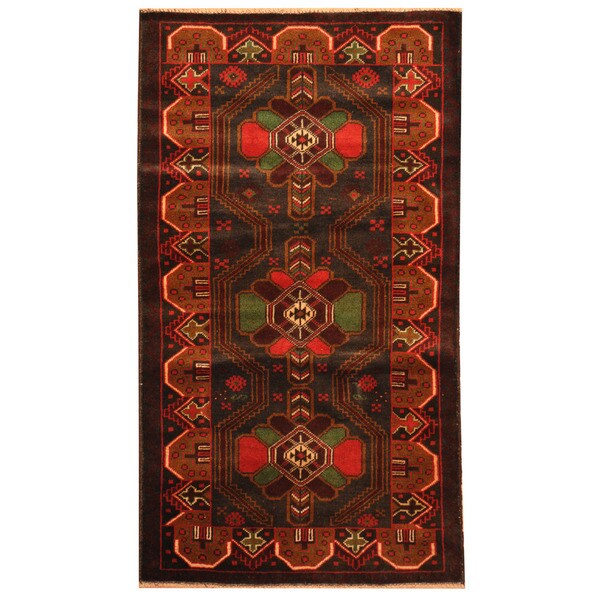 Handmade Balouchi Wool Rug (Afghanistan) - 2'7 x 4'9