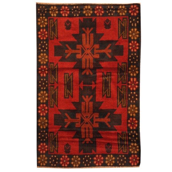 Handmade Balouchi Wool Rug (Afghanistan) - 2'10 x 4'6