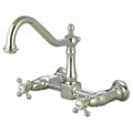 Wall Mount Satin Nickel Kitchen Faucet