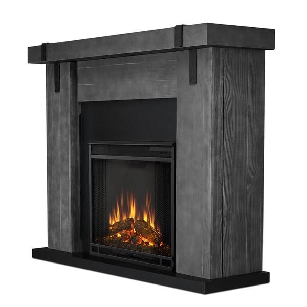 Shop Aspen Electric Fireplace Gray Barnwood Overstock 17767389
