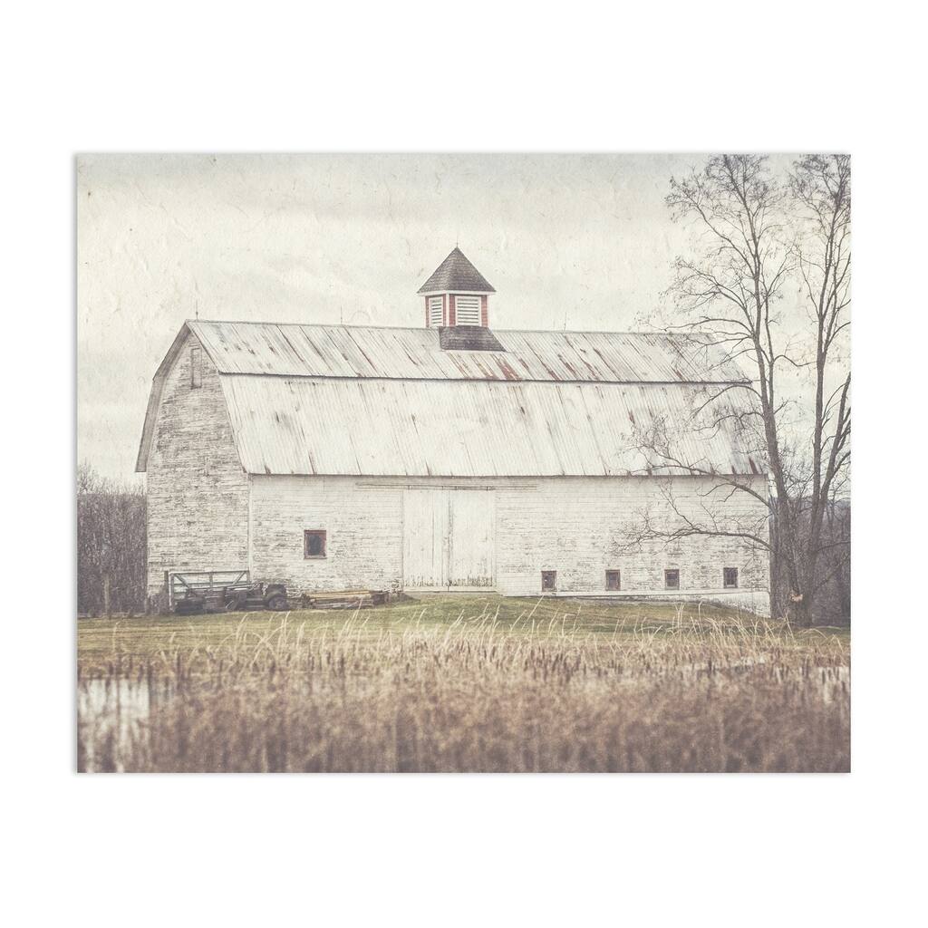 Pond Barn Handmade Paper Print