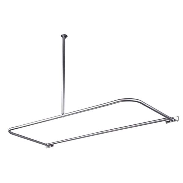 Shop D Type Chrome Shower Rod Free Shipping Today Overstock