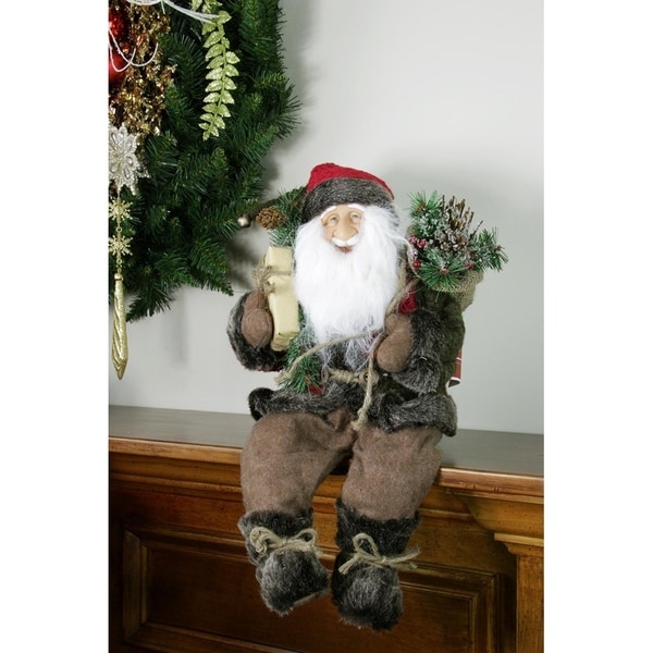 Shop 12" Country Rustic Sitting Santa Claus Christmas ...