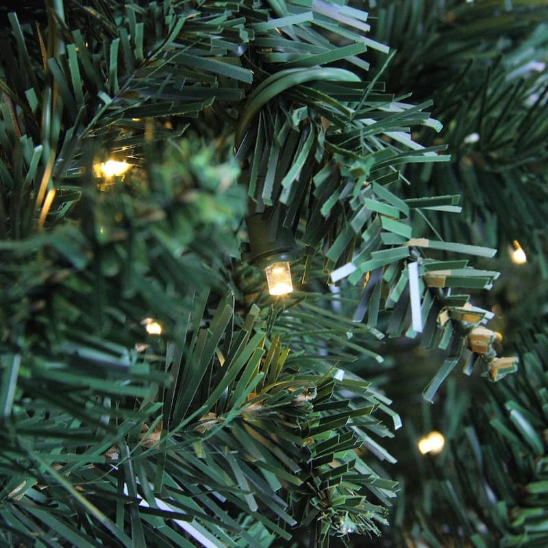 9.5' Pre-Lit Full Buffalo Fir Artificial Christmas Tree - Warm White LED Lights.
