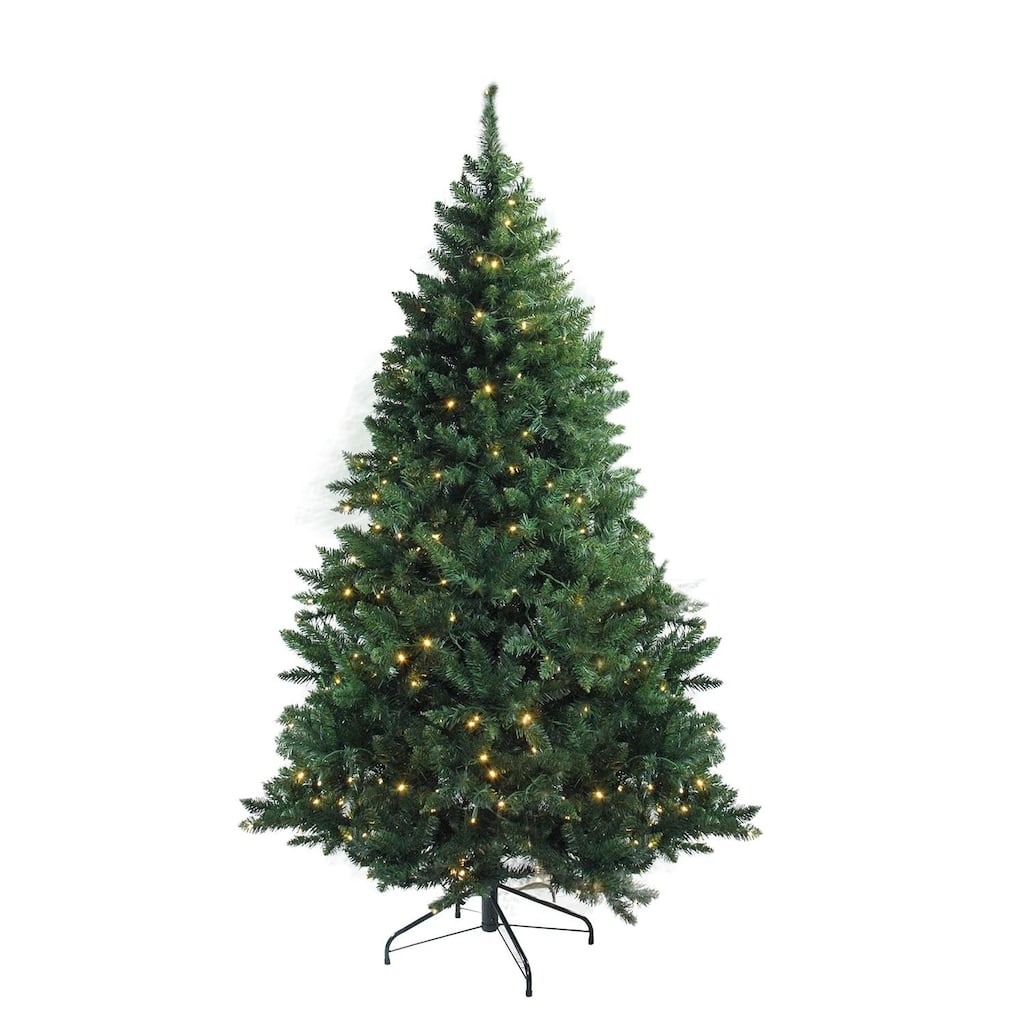 9.5' Pre-Lit Full Buffalo Fir Artificial Christmas Tree - Warm White LED Lights.
