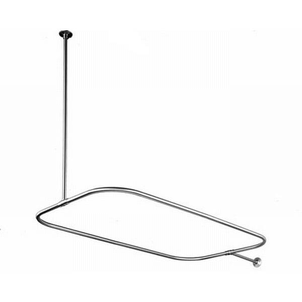 Kingston Brass Rectangular Chrome Shower Rod