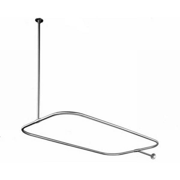 slide 2 of 3, Rectangular Chrome Shower Rod